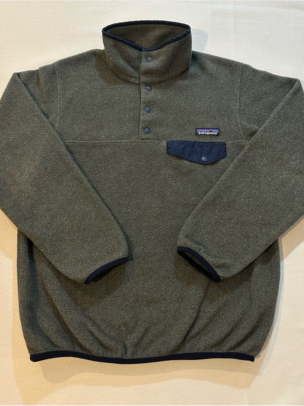 Patagonia Synchilla Snap-T Fleece Pullover Gray Navy Women’s XS - Picture 1 of 12